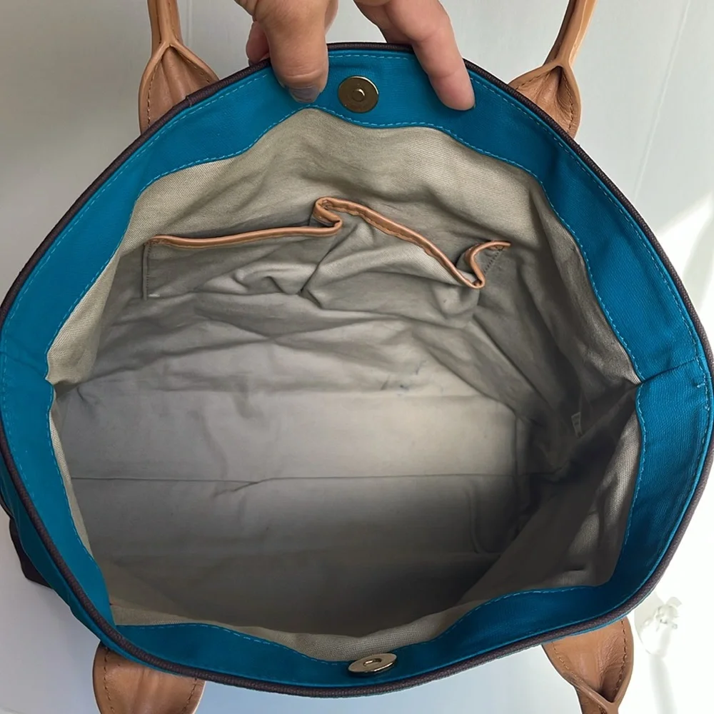 Tory Burch Jaden Canvas And Leather Tote